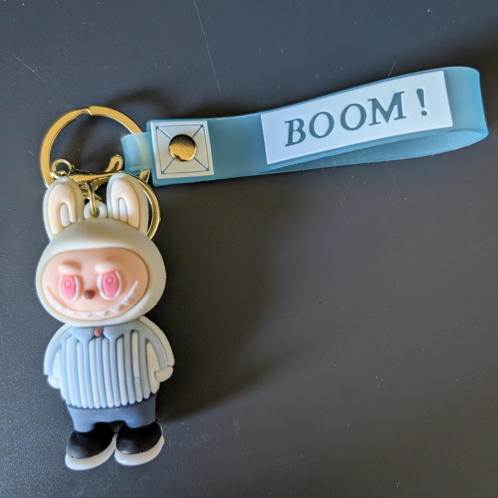NWOT Blue BOOM Bunny Keychain/Bag Charm